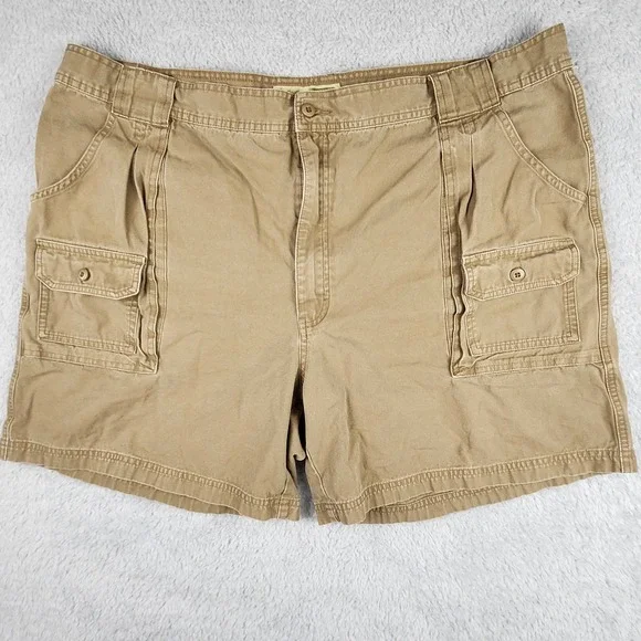 Cabelas 7-Pocket Hiker Shorts Mens 46 Brown Cotton Canvas Cargo Outdoor Utility - Picture 3 of 13